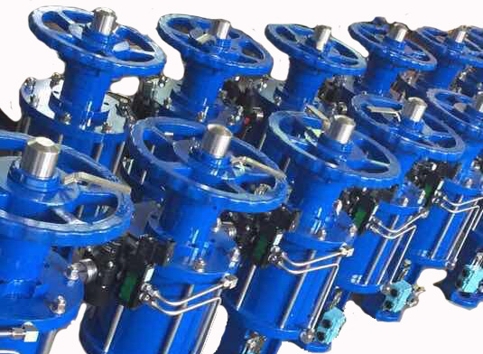 气动带手动直行程